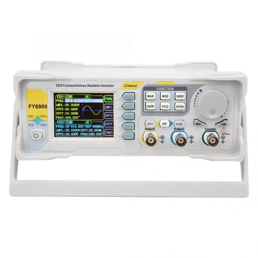 NOWY FY6900 Dwukanałowy Genera – Dual Channel Arbitrary Waveform Function Generator 60Mhz recenzja i cena