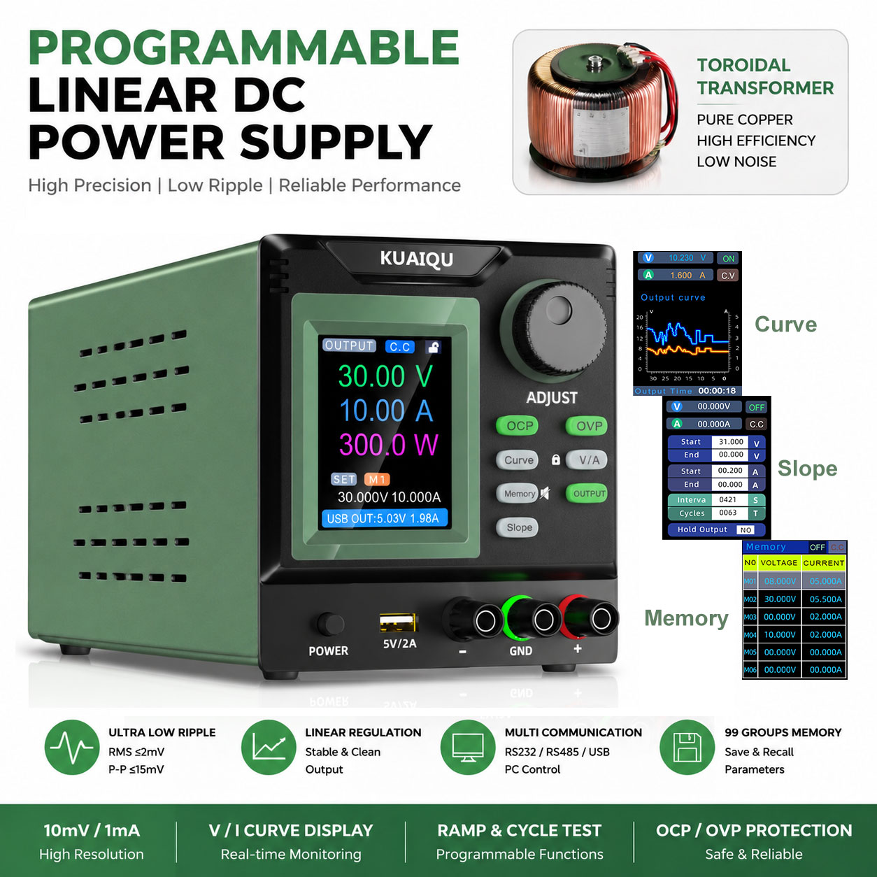 Niskoszumowy liniowy zasilacz  – Programmable Linear Dc Power Supply 30V 10A recenzja i cena