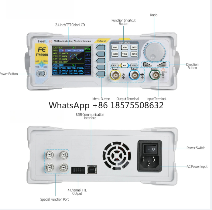 Generator sygnałów funkcjonaln – Dual Channel Arbitrary Waveform Function Generator 60Mhz recenzja i cena