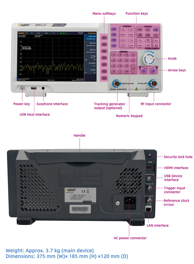 Analizator spektralny 9kHz - 1 – Spectrum Analyzer Tracking Generator 1.5Ghz recenzja i cena